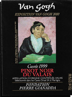 THEME TABLEAU étiquette De Vin PINOT NOIR DU VALAIS 1999 / VAN GOGH-1- - Art