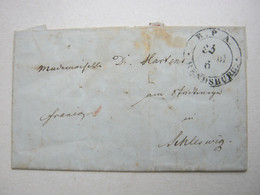 1851 , RENDSBURG , Klarer Stempel Auf Brief Mit Inhalt - Schleswig-Holstein