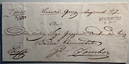 „WINKOWCZE“ RARE 1843 Pre-Stamp Cover (Vinkovci CROATIA Kroatien Croatie Österreich Ungarn Vorphilatelie Brief Lettre - ...-1850 Prephilately