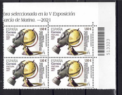 ESPAÑA 2021 ** MNH ED. 5479 PINTURA MAIL ART. AVILES. LA TIERRA BL.4 - Ongebruikt