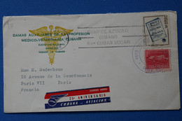 P27 CUBA BELLE LETTRE 1959 LA HAVANA POUR PARIS FRANCE + AFFRANCHISSEMENT PLAISANT - Covers & Documents