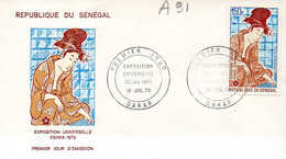 Senegal A 091 Fdc Expo Osaka Nippon, Geisha, Costume - 1970 – Osaka (Japan)