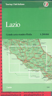 LIBRI 1687 - Grande CARTA STRADALE DEL LAZIO - 1: 200 000 - - Toerisme, Reizen