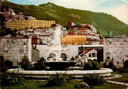 GIBRALTAR  _ NORTH VIEW OF TOWN AND OLD CITY GATES - Gibilterra