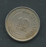 Piece  Singapour   Singapore - 10 Cents 1968- Pic 5113 - Singapore