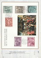 MONACO DOCUMENT FDC 1973 SERIE INSTITUTION DE LA CRECHE - Lettres & Documents