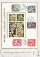 MONACO DOCUMENT FDC 1972 SERIE MONUMENTS HISTORIQUES - Brieven En Documenten