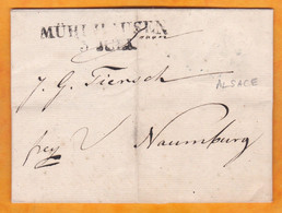 1819 - Marque Postale MÜLHAUSEN, Alsace Sur Lettre Pliée Avec Correspondance Vers Naumburg, Allemagne - Elzas-Lotharingen