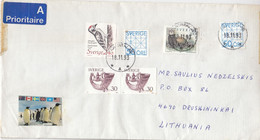 Cover From SWEDEN To  LITHUANIA 1993 #27094 - Brieven En Documenten