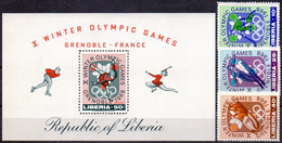 LIBERIA - WINTER   OLYMPICS - **MNH - 1968 - Winter 1968: Grenoble