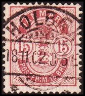 1902. DANMARK. Coat-of Arms. 15 Øre Lilac  LUXUS HOLBÆK 18.11.02. (Michel 38) - JF417858 - Usati