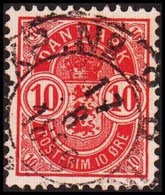 1899. DANMARK  10 øre. With Cancel From Sweden. (Michel 35B) - JF417868 - Usati