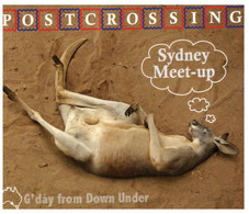 (NN 14) POSTCROSSING - Sydney Meet-up - Sleeping Kangaroo (dated 26 February 2016) - Sydney