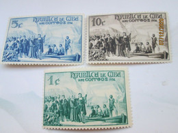 Cuba. Unissued 1936 Columbus Discovery Of America Set Of 3 Stamps MNH - Neufs