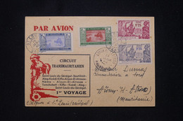 MAURITANIE - Carte Postale Du 1er Voyage Par Avion Transmauritanien En 1946 De St Louis Pour  Aïn El Atrouss - L 95139 - Storia Postale