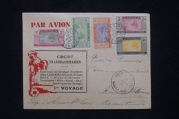 MAURITANIE - Carte Postale Du 1er Voyage Par Avion Transmauritanien En 1946 De St Louis Pour  Aïn El Atrouss - L 95140 - Storia Postale