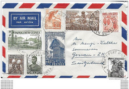 101- 91 - Enveloppe Envoyée De Port-Moresby En Suisse - Papoea-Nieuw-Guinea