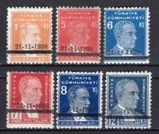 1938 TURKEY ATATURK MOURNING MNH ** - Ungebraucht