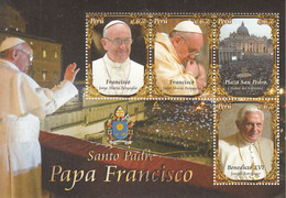 2013 Peru Pope Francis Vatican   Miniature Sheet Of 4 MNH - Peru