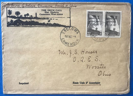 Cameroun N°215 (x2) Sur Enveloppe Illustrée TAD EBOLAWA 30.10.1941 Pour Les USA - (L139) - Cartas