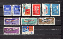 Rusia   1960-63  .-   Y&T  Nº    112-113-114-115/117-118/119-121/122-123   Aéreos - Used Stamps
