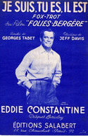 EDDIE CONSTANTINE - DU FILM FOLIES BERGERE - JE SUIS TU ES IL EST - 1956 - EXCELLENT ETAT - - Música De Películas