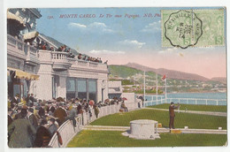 Monaco Monte Carlo Le Tir Aux Pigeons Cachet Ambulant  Vintimille A Nice 1914 , Ed Sauvaigo Imp Louis Glaser Leipzig - Monte-Carlo