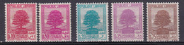 Grand Liban 1937 Cèdre Du Liban 1940  N°150-151-167-168-169 Neuf*charnière - Nuovi