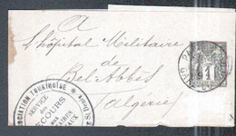 Bandes Pour Journaux Au Type Sage Pour L'Algerie, Cachet Association Tonkinoise, Service Des Secours...1894 - Bandas Para Periodicos