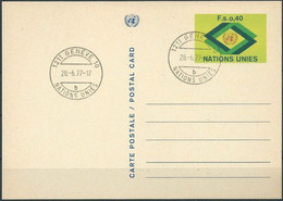 UNO GENF 1977 Mi-Nr. P 3 Postkarte - Ganzsache Gestempelt - Lettres & Documents