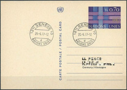 UNO GENF 1977 Mi-Nr. P 4 Postkarte - Ganzsache Gestempelt - Covers & Documents