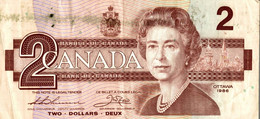 BILLET CANADA 2 DOLLARS DE 1986 - Kanada