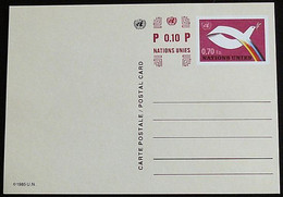 UNO GENF 1986 Mi-Nr. P 7 Postkarte - Ganzsache Ungebraucht - Storia Postale