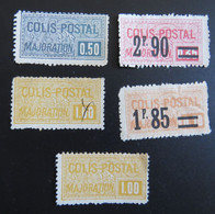 Lot 5 Timbres Colis Postal Majoration - Colis Postaux - Voir Photo - Autres & Non Classés