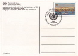 UNO GENF 1992 Mi-Nr. P 8 Postkarte - Ganzsache EST - Lettres & Documents