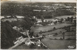 HAMBIE - MANCHE - CARTE PHOTO VUE GENERALE AERIENNE DES HOTELS ET DE L'ABBAYE - Sonstige & Ohne Zuordnung