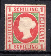 HELIGOLAND - (Colonie Britanniquie) - 1867 - N° 2 - 1 S. Carmin Et Vert - (Victoria) - Heligoland (1867-1890)