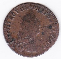 Liard De France Au Buste âgé 1699 D Lyon Louis XIV, Cassure De Coin - 1643-1715 Ludwig XIV.