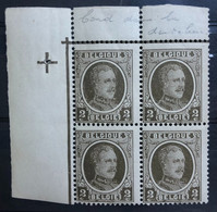 België, 1922, Nr 191, Blok Van 4, Postfris **, Cu "Kleurboord", OBP 10€ - Oddities