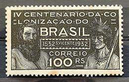 C 42 Brazil Stamp Sao Vicente Foundation Map Portugal Ramalho E Tibirica Indian 1932 3 - Andere & Zonder Classificatie