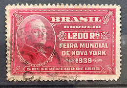 C 141 Brazil Stamp  New York World's Fair President Cleveland 1939 10 Circulated - Andere & Zonder Classificatie