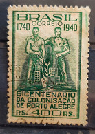 C 156 Brazil Stamp Bicentennial Colonization Porto Alegre 1940 3 Circulated - Otros & Sin Clasificación