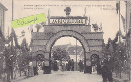 71-Concours Agricole De SAINT-BONNET-DE-JOUX (Août 1911)- Place Du Champ De Foire - Animation- Ecrite 1911-  (13/4/21) - Gray