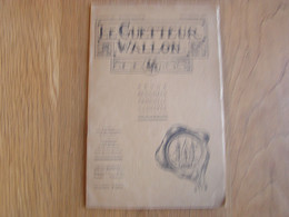 LE GUETTEUR WALLON Septembre 1932 8 ème Année 110 Régionalisme Folklore Namurois Ecole Paris Entre Sambre Et Meuse - Belgique