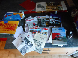 Lot Anciens Documents Catalogue Affiche Feuillet Pub Camion Berliet Renault Saviem Volvo ...... - Camions