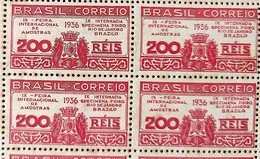 C 111 Brazil Stamp International Sample Fair 1936 Block Of 4 1 - Other & Unclassified