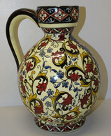 VASE AIGUIERE PICHET CERAMIQUE GIEN ROUGE SANG DE BOEUF MARQUE 1938/1960 COLLECTION DECO XXe - Gien (FRA)