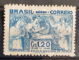 A 67 Brazil Stamp Air Centenary National School Of Music 1948 1 - Sonstige & Ohne Zuordnung