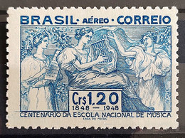 A 67 Brazil Stamp Air Centenary National School Of Music 1948 3 - Other & Unclassified