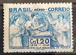 A 67 Brazil Stamp Air Centenary National School Of Music 1948 4 - Other & Unclassified